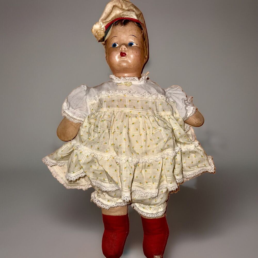 Rare Vintage Baby Doll TODDLE TIME With Composition Head And Cloth Body JCPENNY